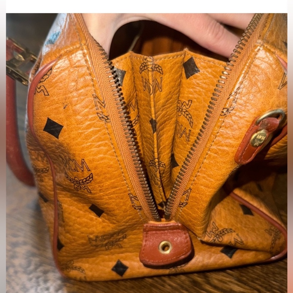 ✨German MCM Cognac Visetos Satchel Bag | Vintage - Picture 14 of 16